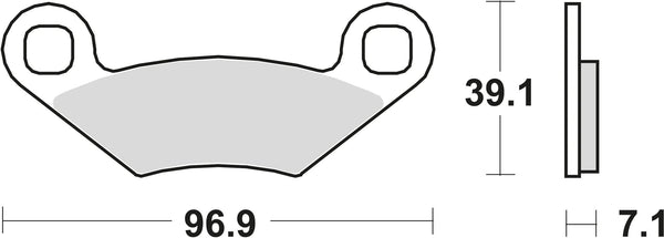 Trw remblokken mcb 619 brake pads organ. mcb 619