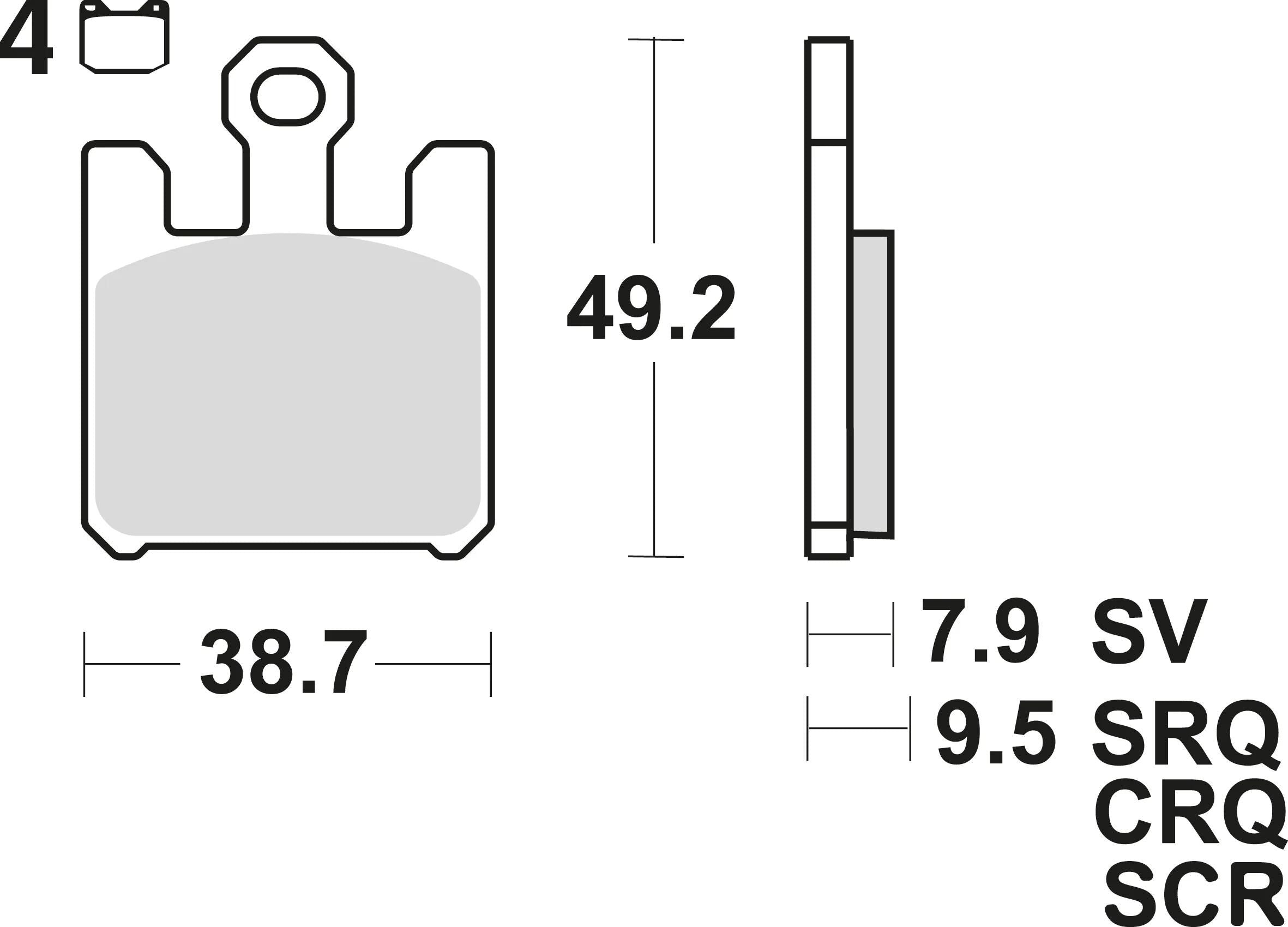 Trw bremsbelag mcb 742 brake pads sinter mcb 742 sv