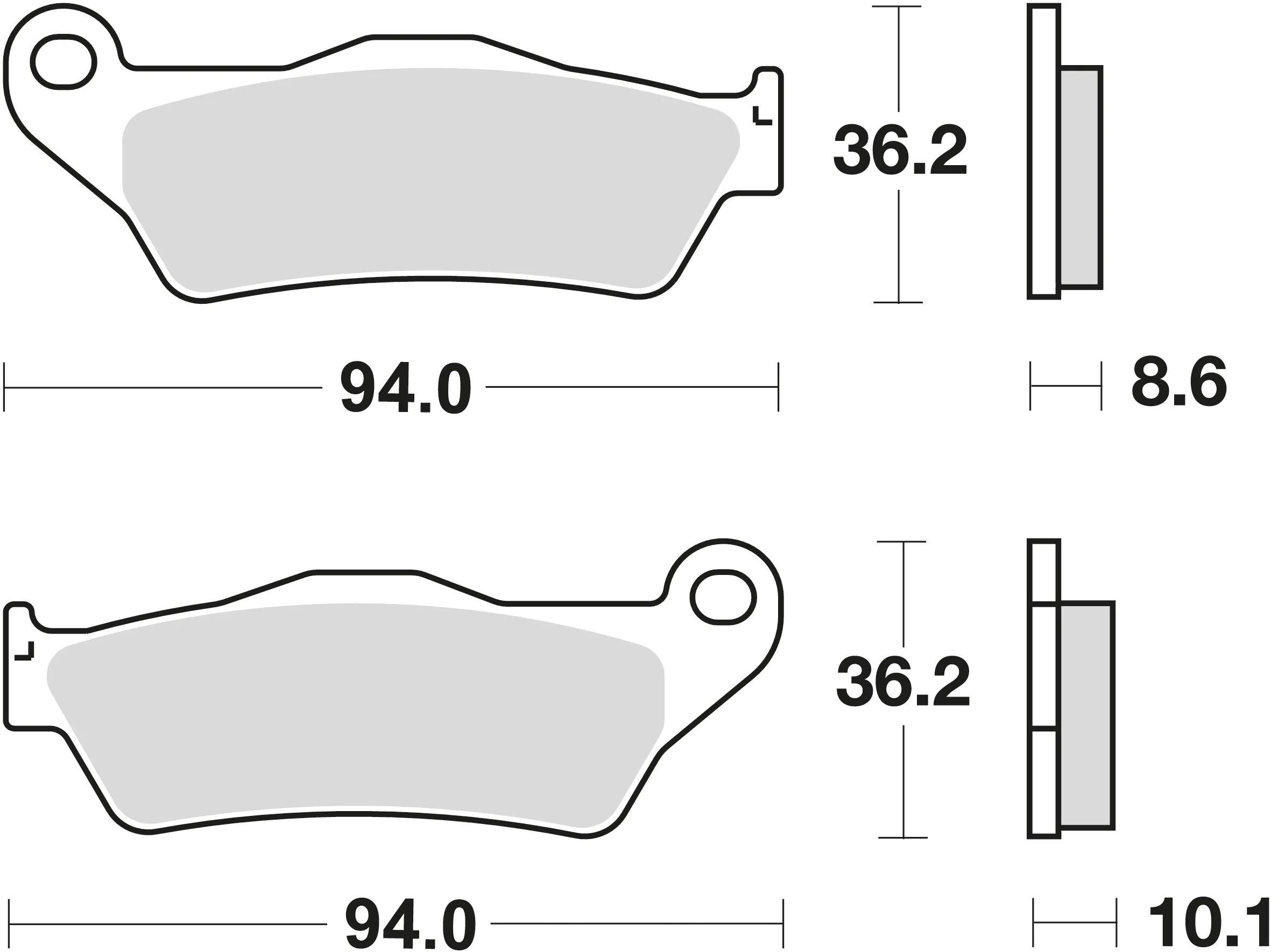 Trw bremsbelag mcb 707 brake pads organ. mcb 707