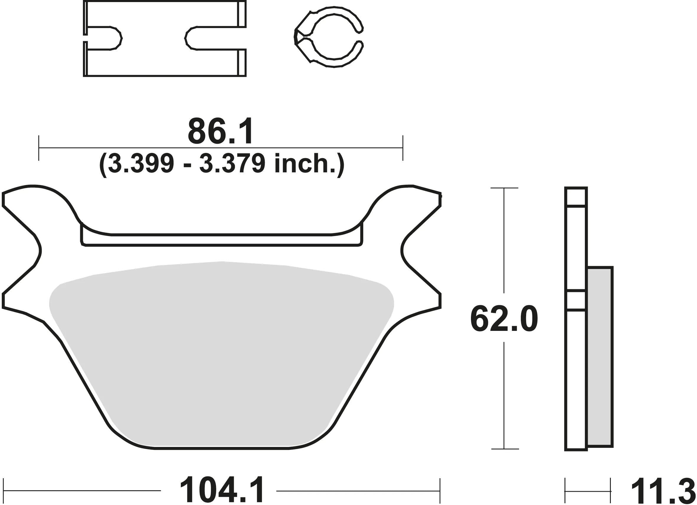 Trw bremsbelag mcb 583 brake pads org.perf. mcb 583