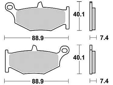Trw bremsbelag mcb 783 brake pads sinter mcb 783 sh