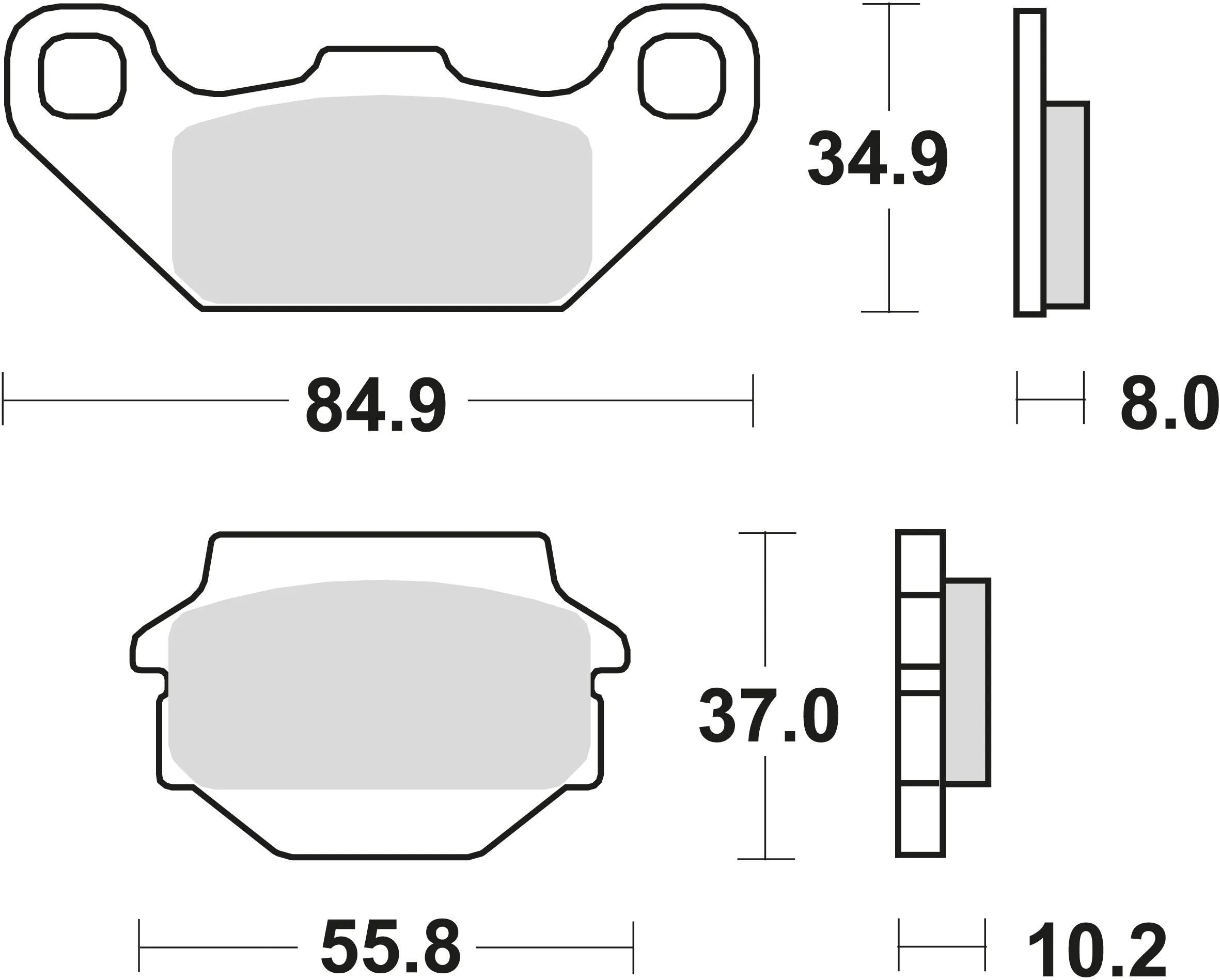 Trw bremsbelag mcb 560 brake pads organ. mcb 560