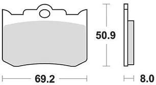 Trw bremsbelag mcb 653 brake pads organ. mcb 653 rq
