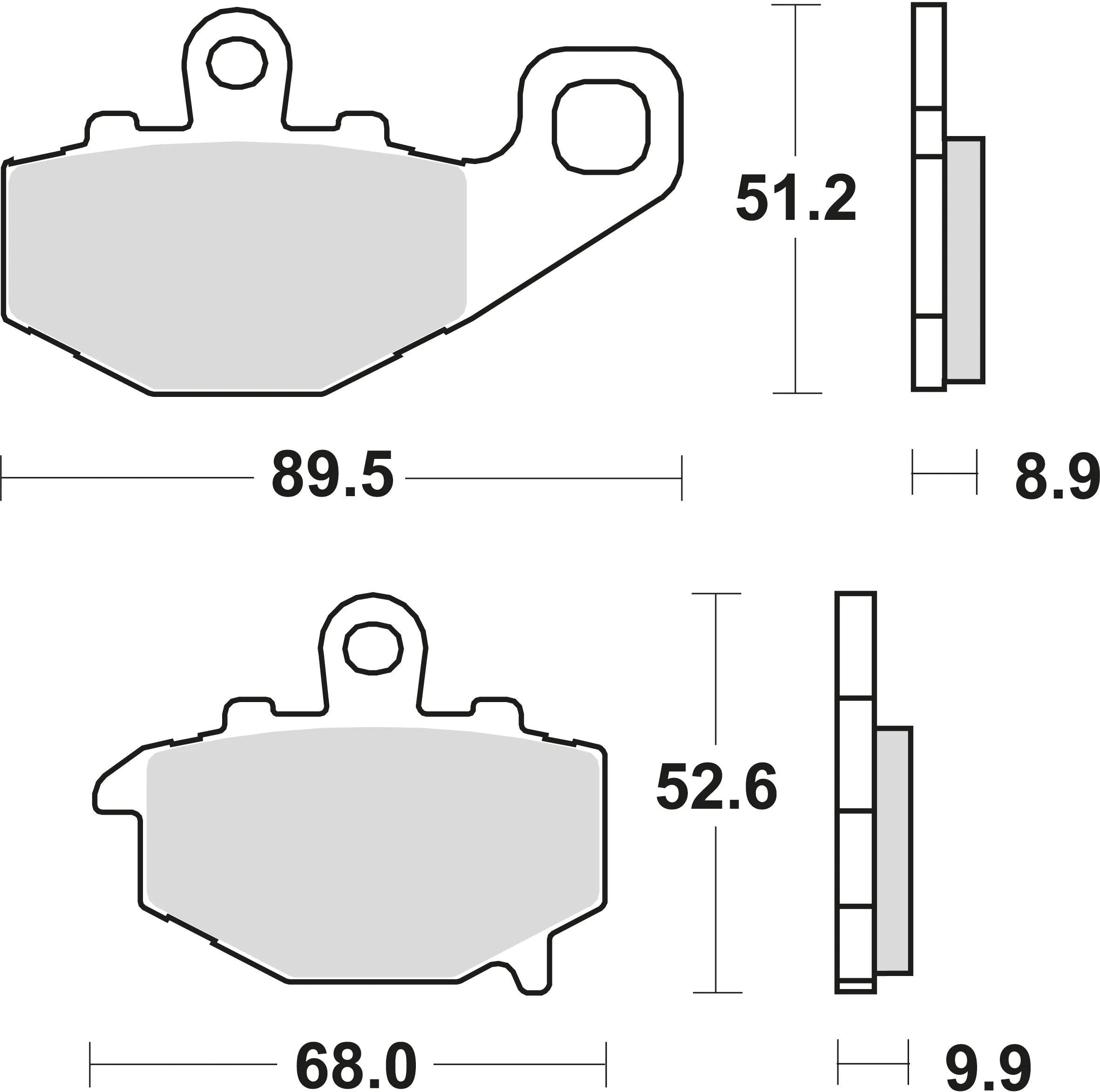 Trw bremsbelag mcb 662 brake pads sinter mcb 662 sh