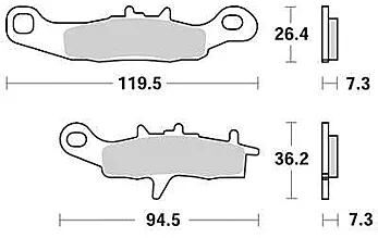 Trw bremsbelag mcb 697 brake pads sinter mcb 697 si