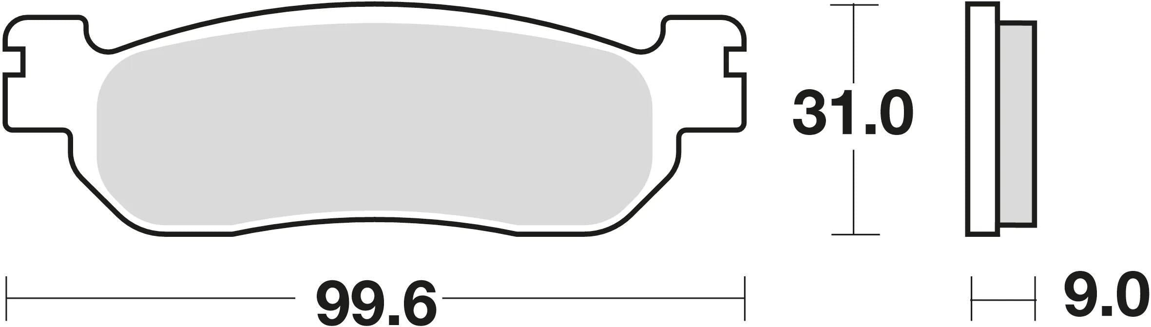 Trw bremsbelag mcb 699 brake pads sinter mcb 699 sh