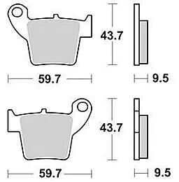Trw bremsbelag mcb 730 brake pads sinter mcb 730 si