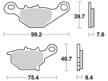 Trw bremsbelag mcb 772 brake pads sinter mcb 772 si