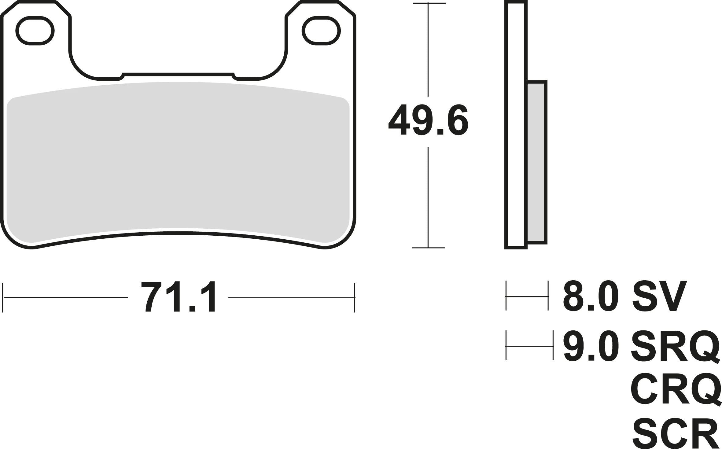 Trw bremsbelag mcb 752 brake pads sinter mcb 752 trq