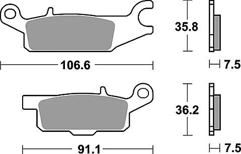 Trw bremsbelag mcb 801 brake pads sinter mcb 801 si