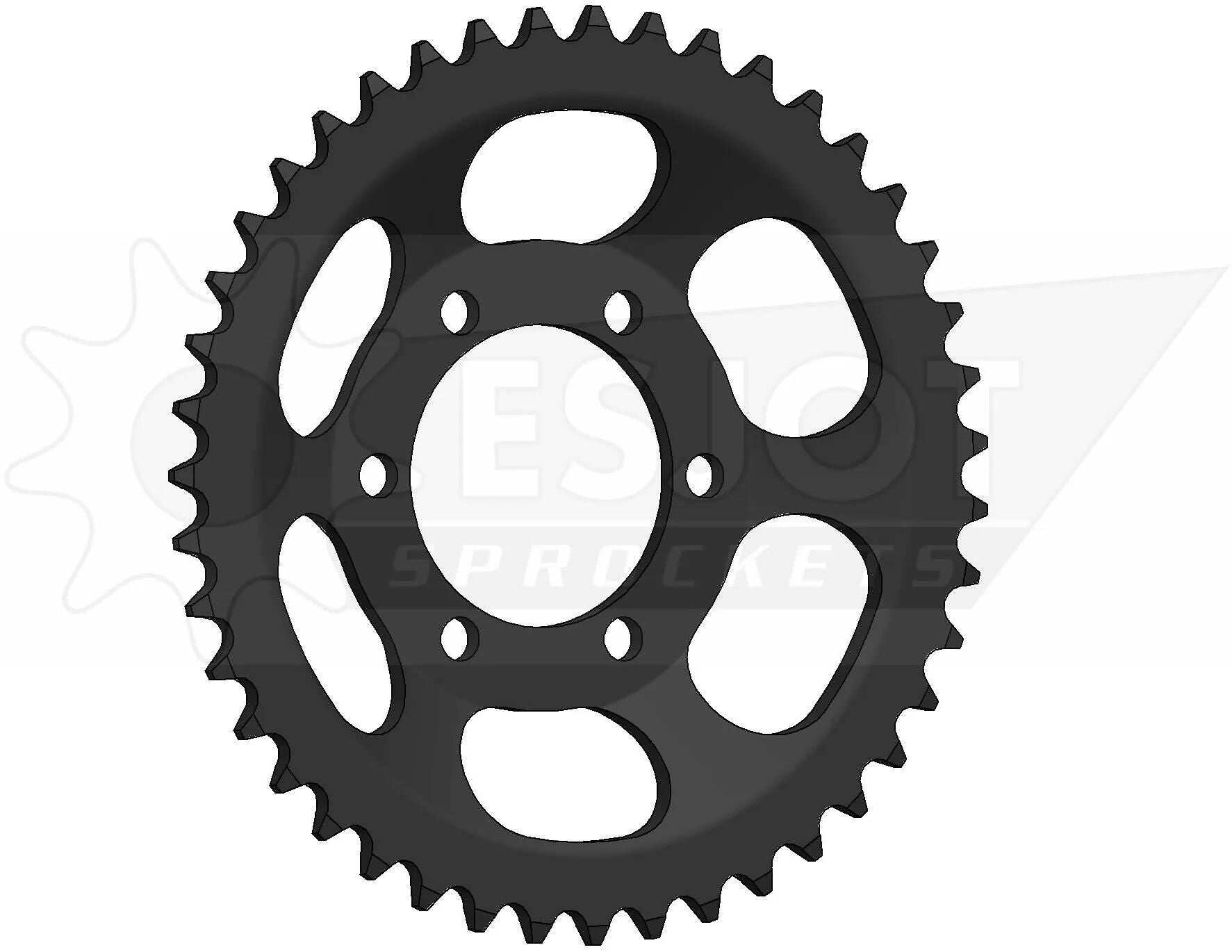 Esjot achtertandwiel 0846 chain wheel 415 43z steel black