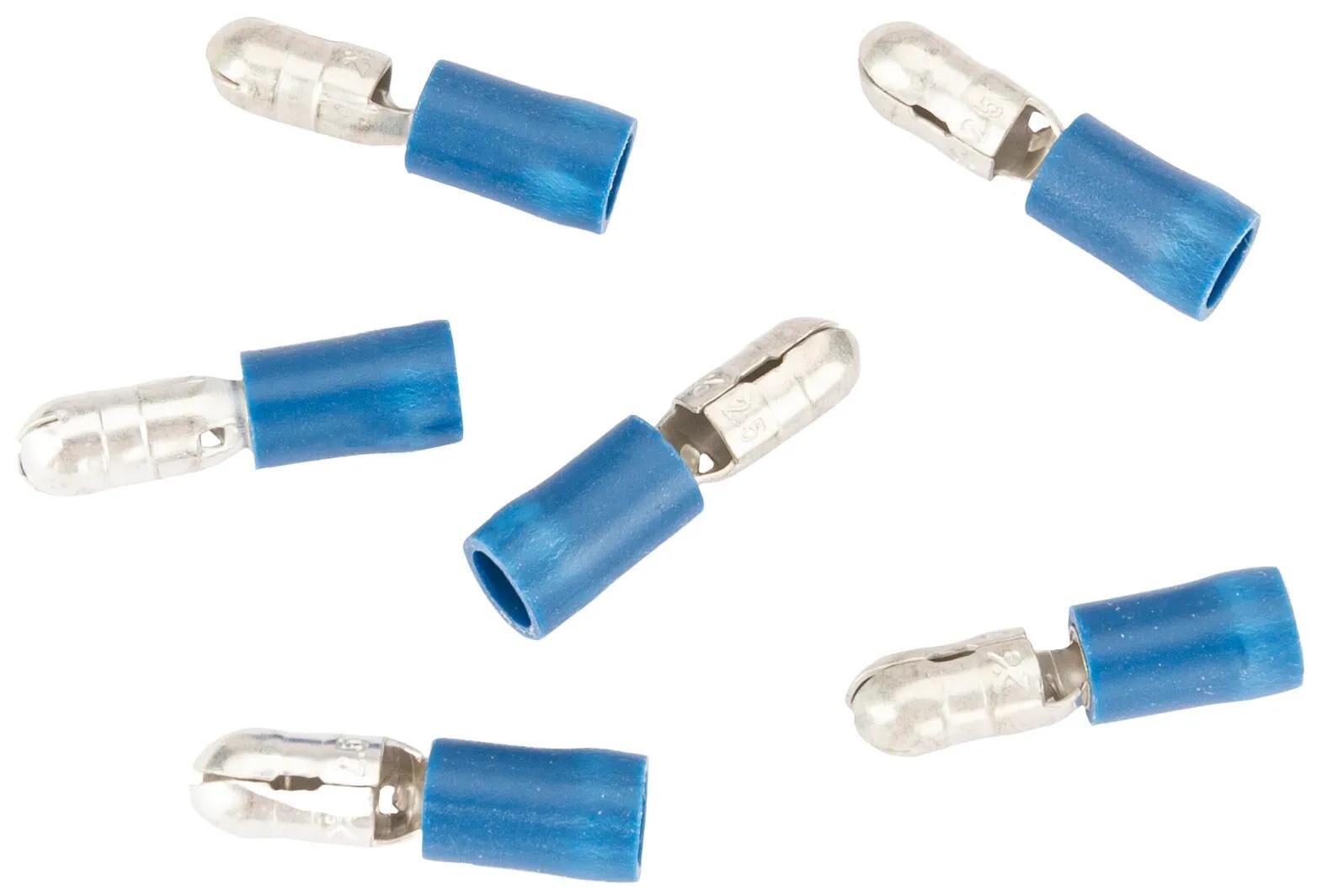 Spahn rundstecker round plug insulated blue 100pcs.