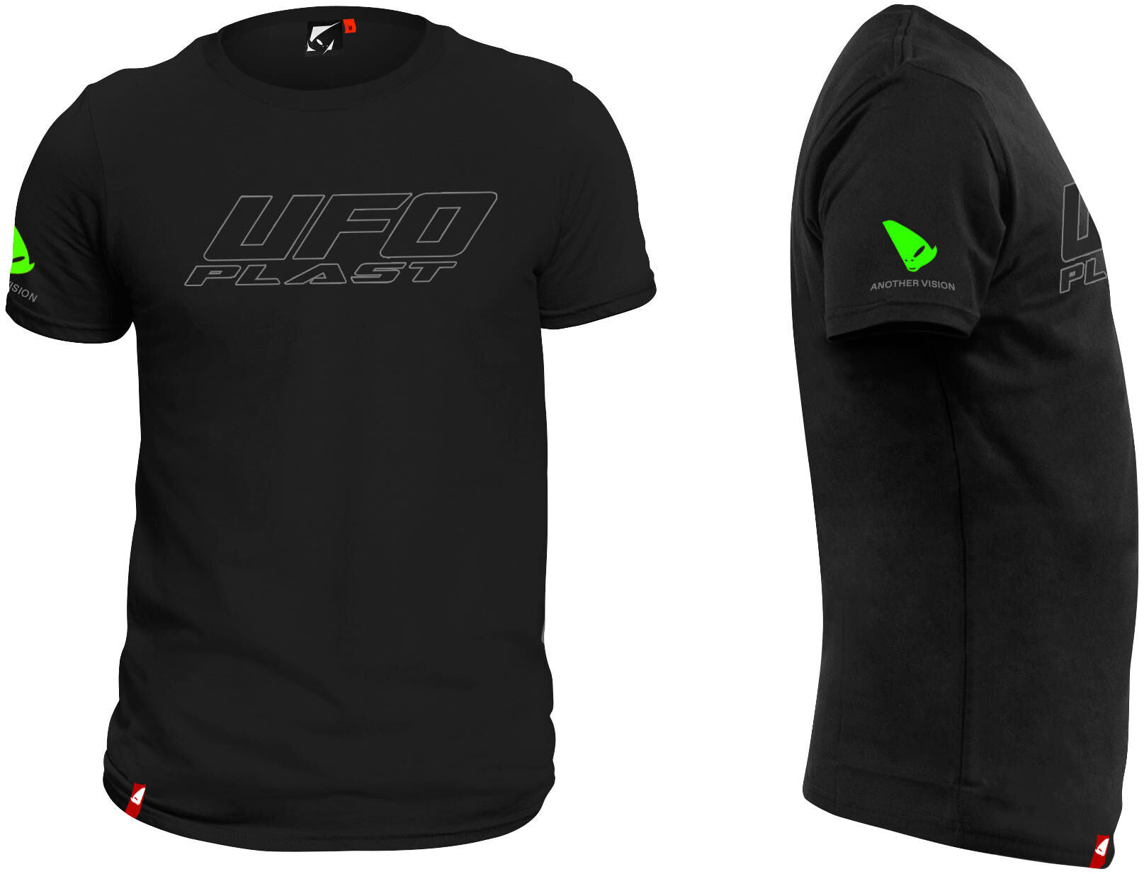 Ufo plast t-shirt leisure shirt ufo black gr. xl