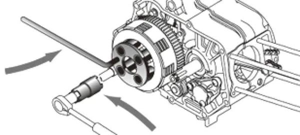 Bikeservice kupplungshalteschlüssel holding force clutch bst 4pin