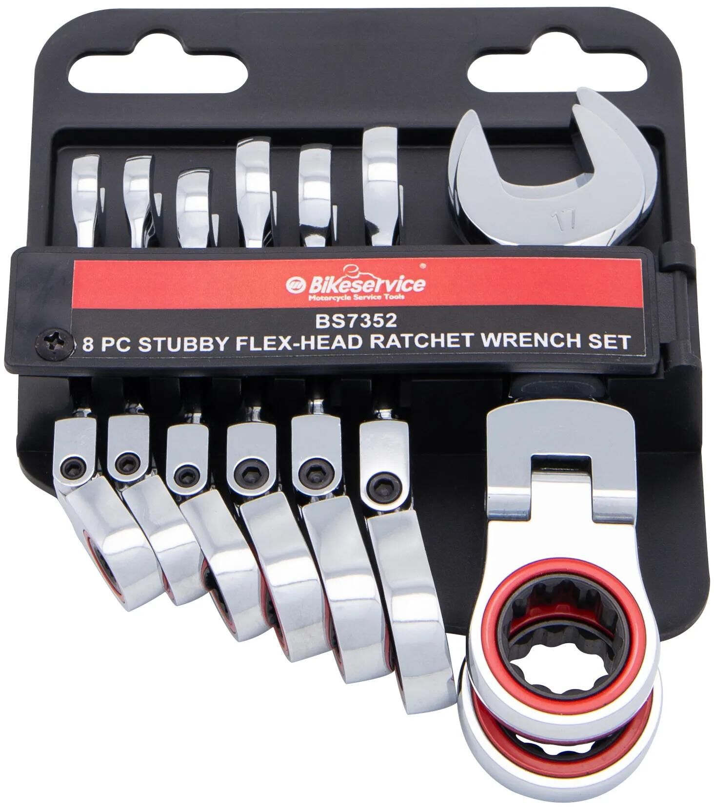 Bikeservice ratschenschlüsselsatz ringrtschmaulschlstz bst 8pcs angled short