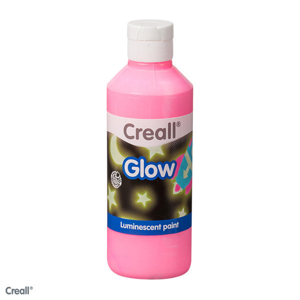 Creall -glow verf 250ml roze