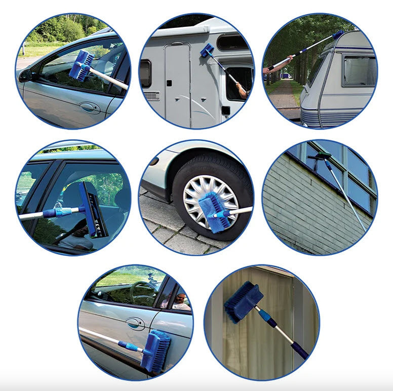 Proplus producten telescopische wasborstelset 3mtr incl sponstrekker