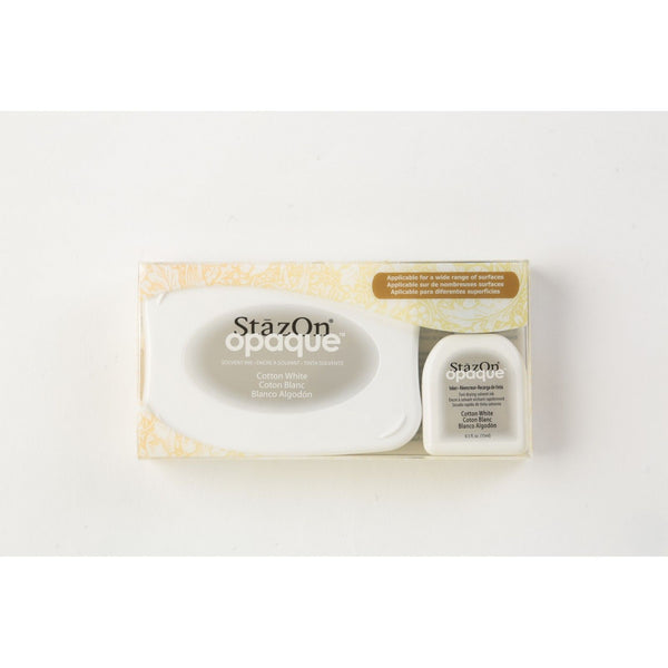 Tsukineko • stazon opaque ink pad cotton white
