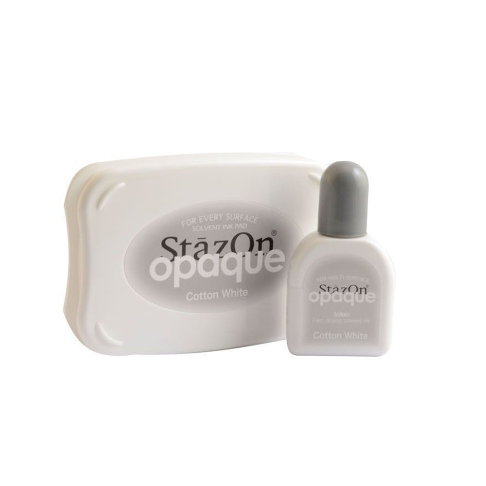 Tsukineko • stazon opaque ink pad cotton white