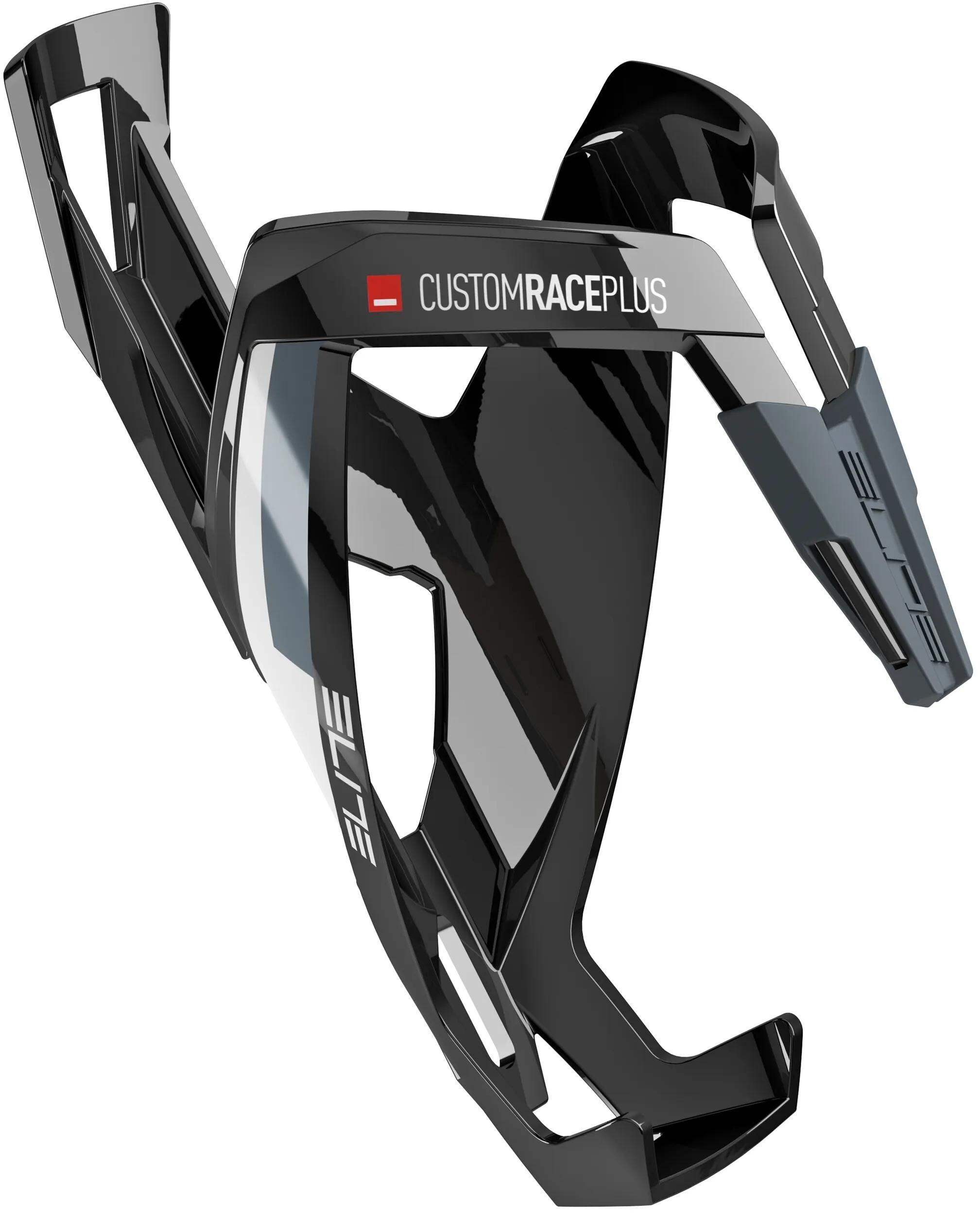 Elite trinkflaschenhalter custom race plus bottle cage cu.race plus bl.glossy white