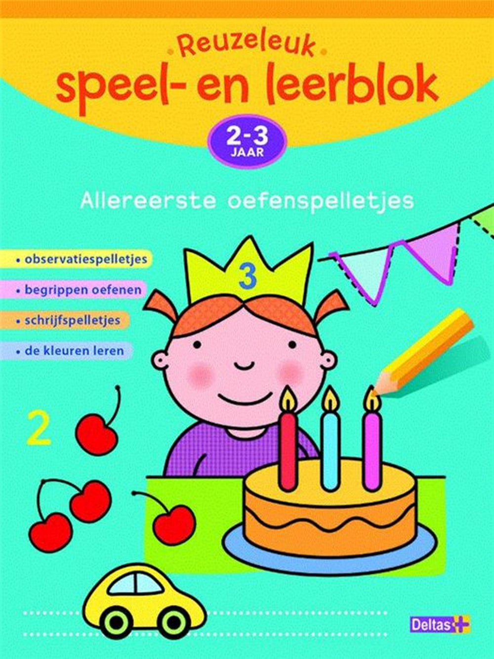 Deltas reuzeleuk speel- en leerblok allereerste oefenspelletjes 2-3