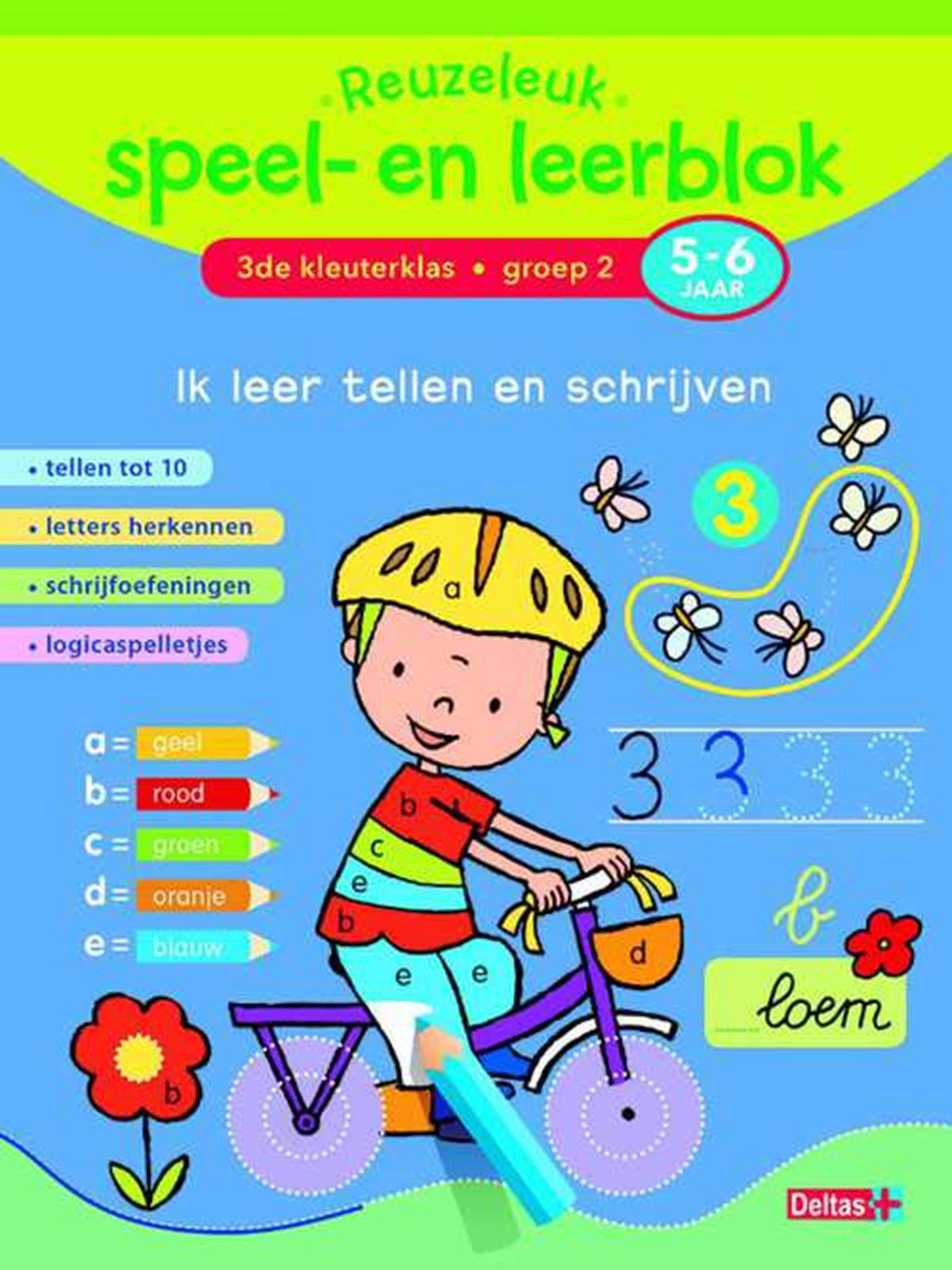 Deltas reuzeleuk speel- en leerblok ik leer tellen en schrijven 5-