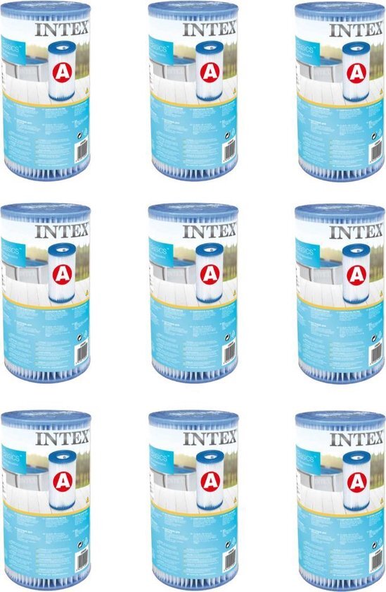 Intex 29000 filterpatroon type a 9 stuks voor zwembad 244 305 366 cm