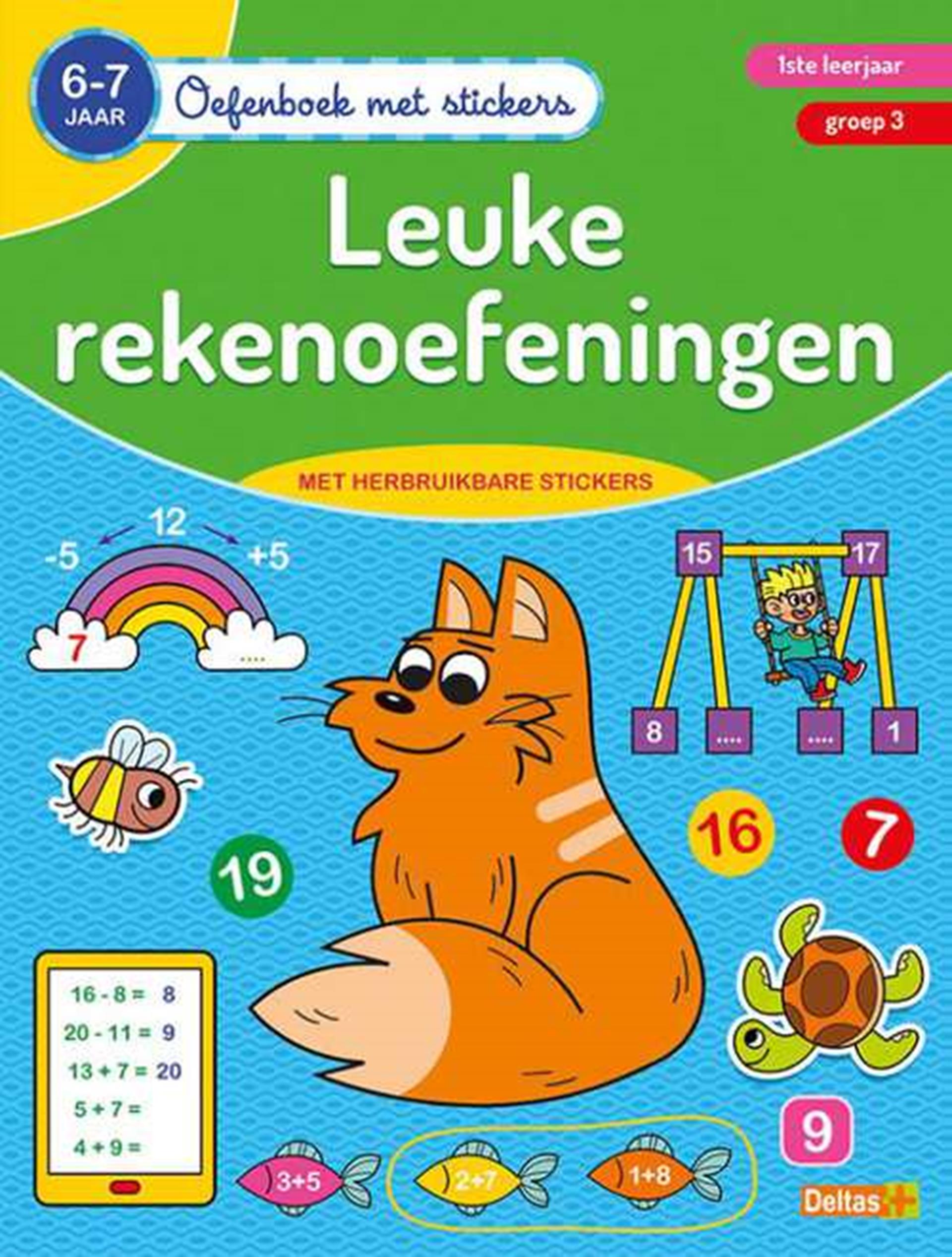 Deltas oefenboek met stickers- leuke reken