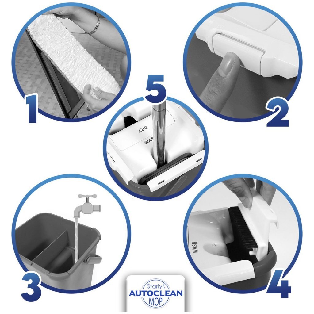 Starlyf autoclean dweilsysteem blauw wit