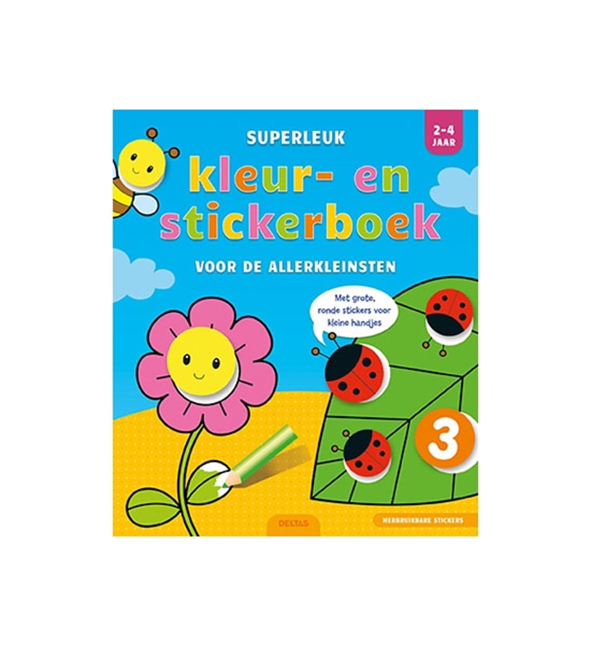 Deltas superleuk kleur- en stickerboek (2-4jr)