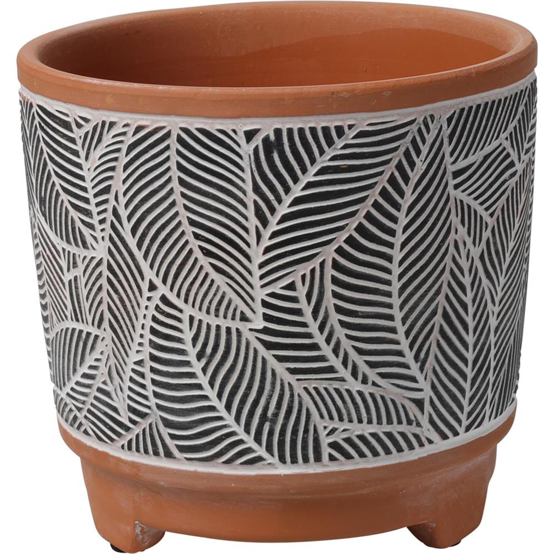 Home styling bloempot aardewerk 13,7x13,2cm