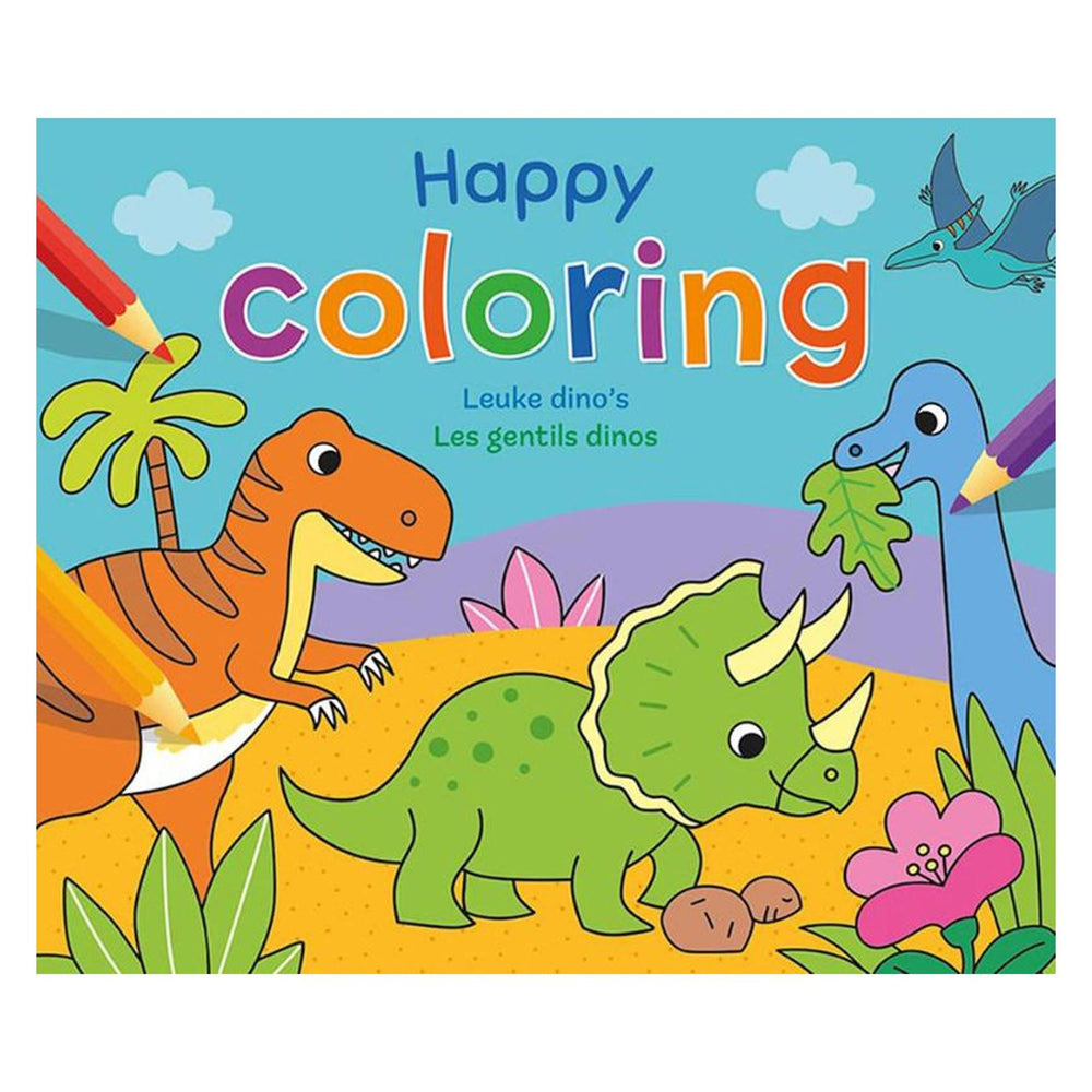 Deltas vrolijke kleurplaten - leuke dino's
