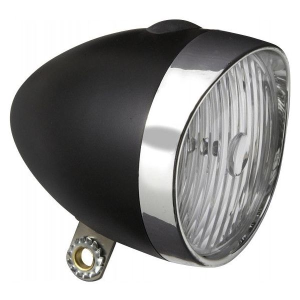 Phare Edge Retro 3 Led - On Off - Incl. Piles - chrome noir
