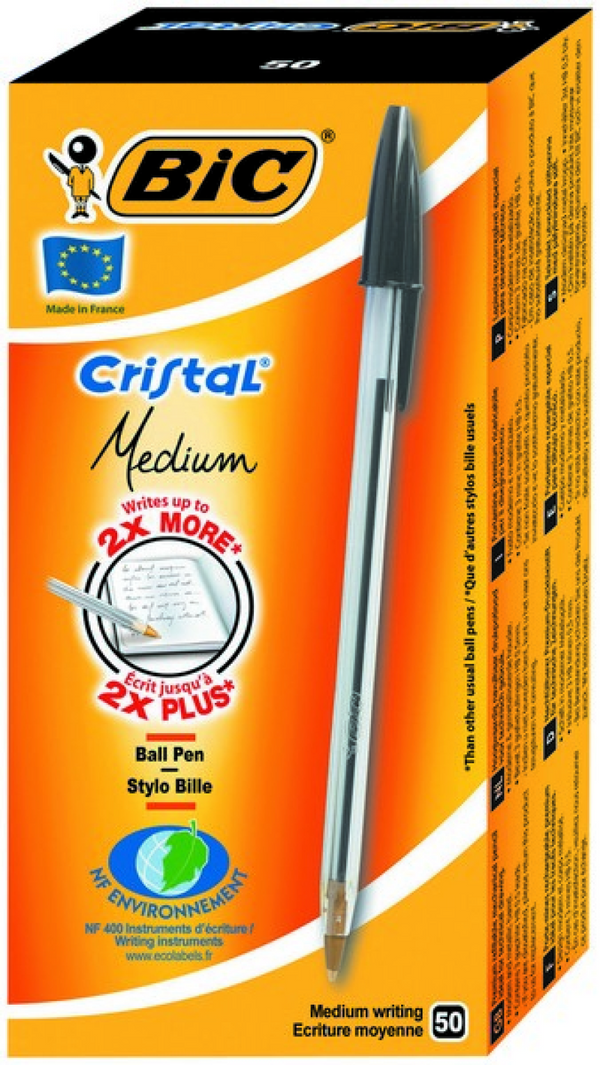 Bic cristal balpen zwart 50 stuks