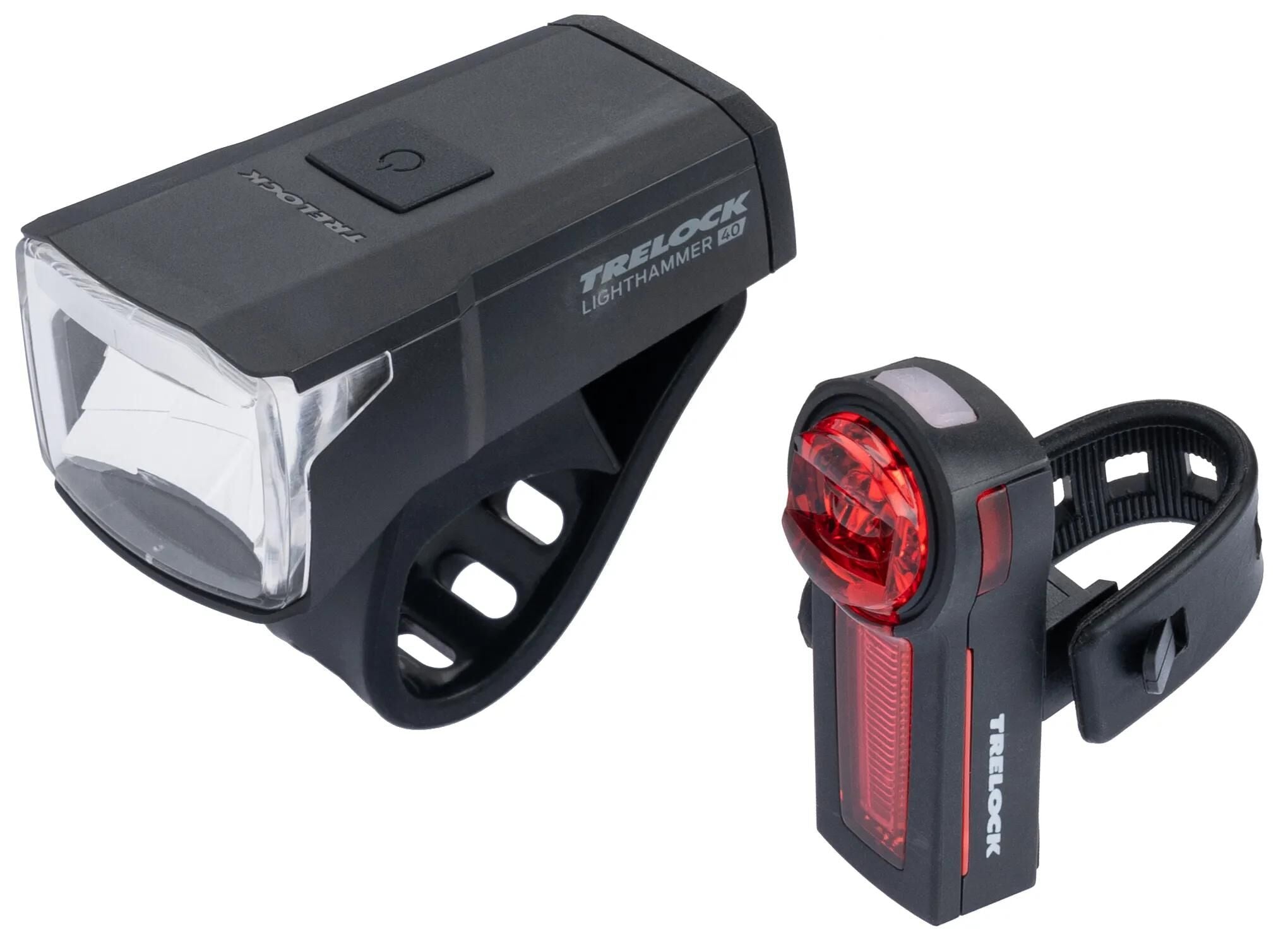 Trelock akku-led-leuchten-set lighthammer ls 440 ls 740 bat.led light set ls 440 ls740 rear light