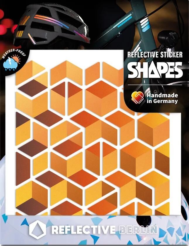 Reflective berlin reflexaufkleber shapes refl.sticker refl.berlin cube honey