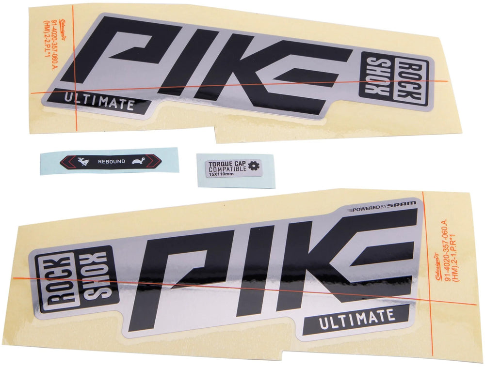 Rockshox decor set decal set rs pike ult. f.silver