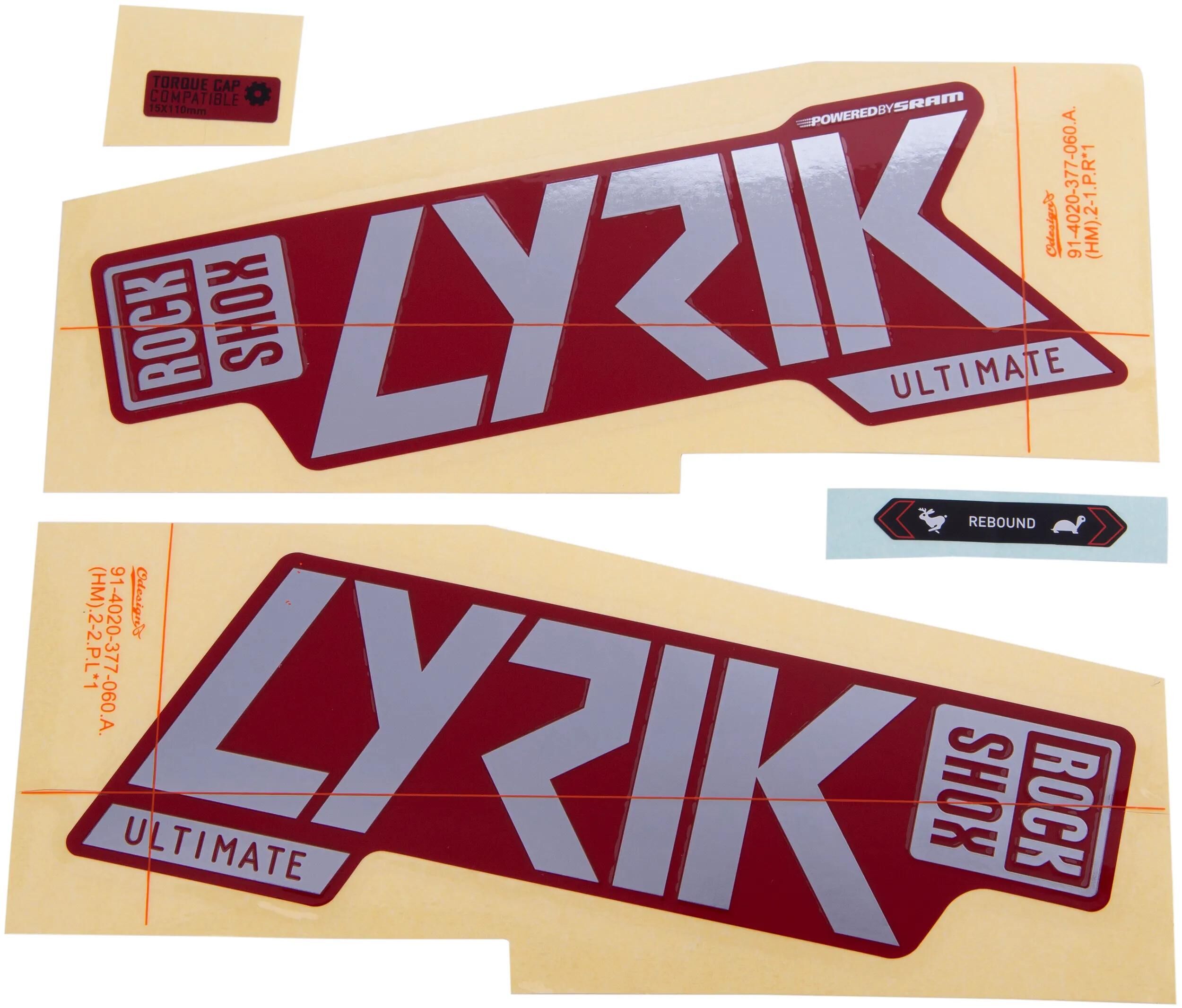 Rockshox dekor set decal set rs lyrik ult. f.red