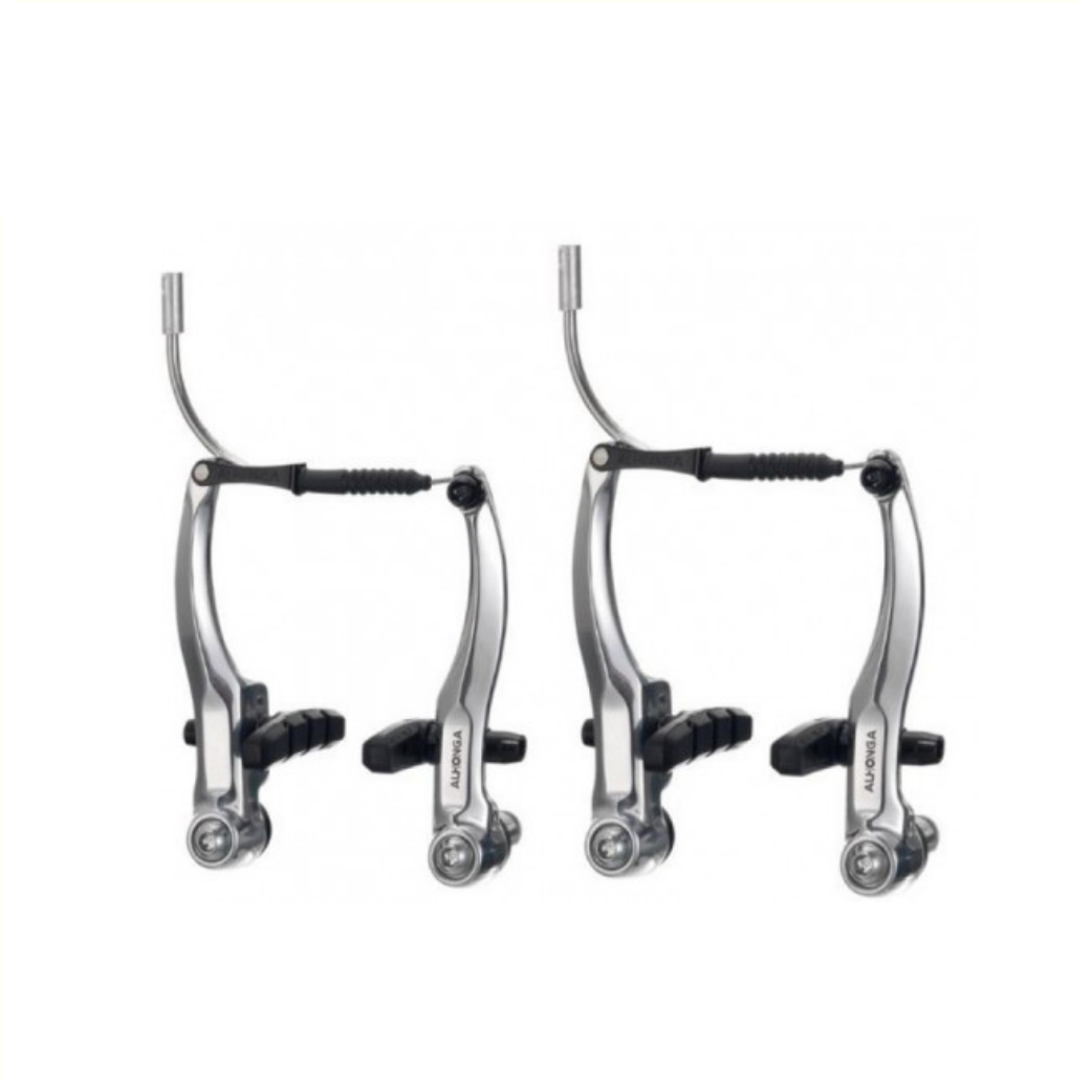 V-brake remset zilver voor + achter compleet