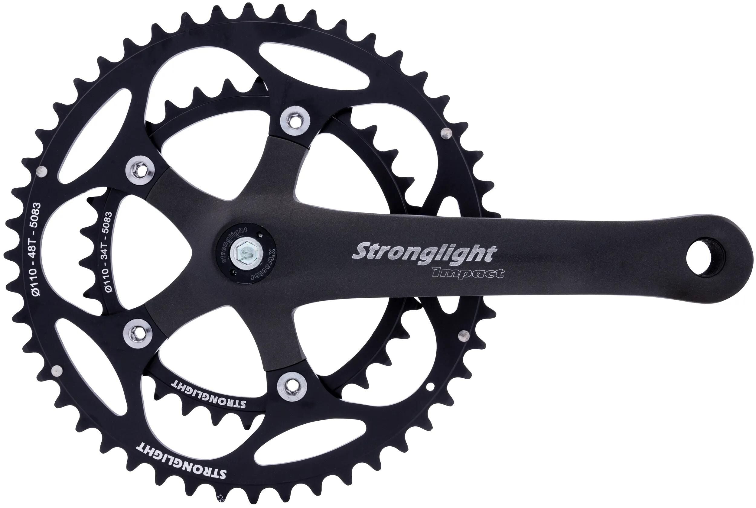 Stronglight kettenradgarnitur impact compact crankset strongl.impact compact 34 48t 170mm