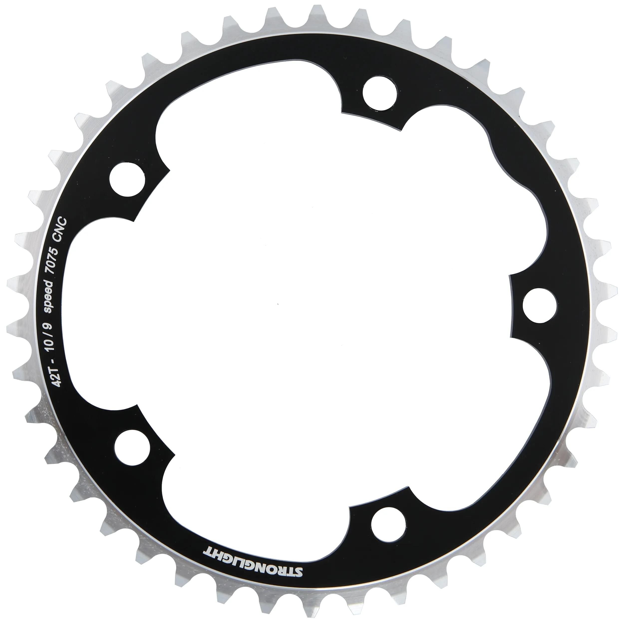 Stronglight kettenblatt type s 7075 t6 chainring 7075t6 black 130 mm lochkr. 42z.