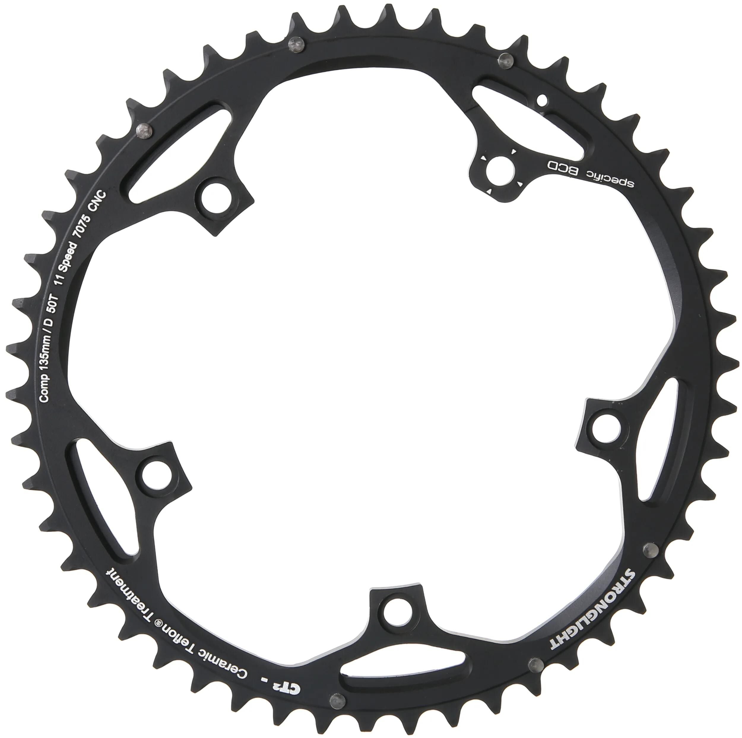 Stronglight kettenblatt ct2 chain ring strongl.ct2 50t black