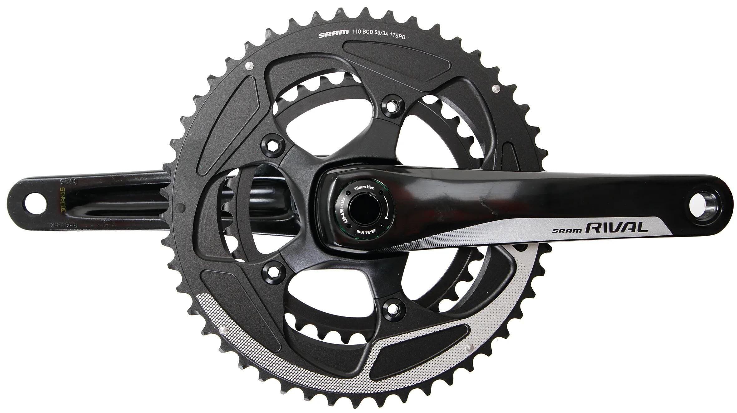 Sram kettenradgarnitur rival 22 crankset rival 22 bb30 50 34t 172,5mm