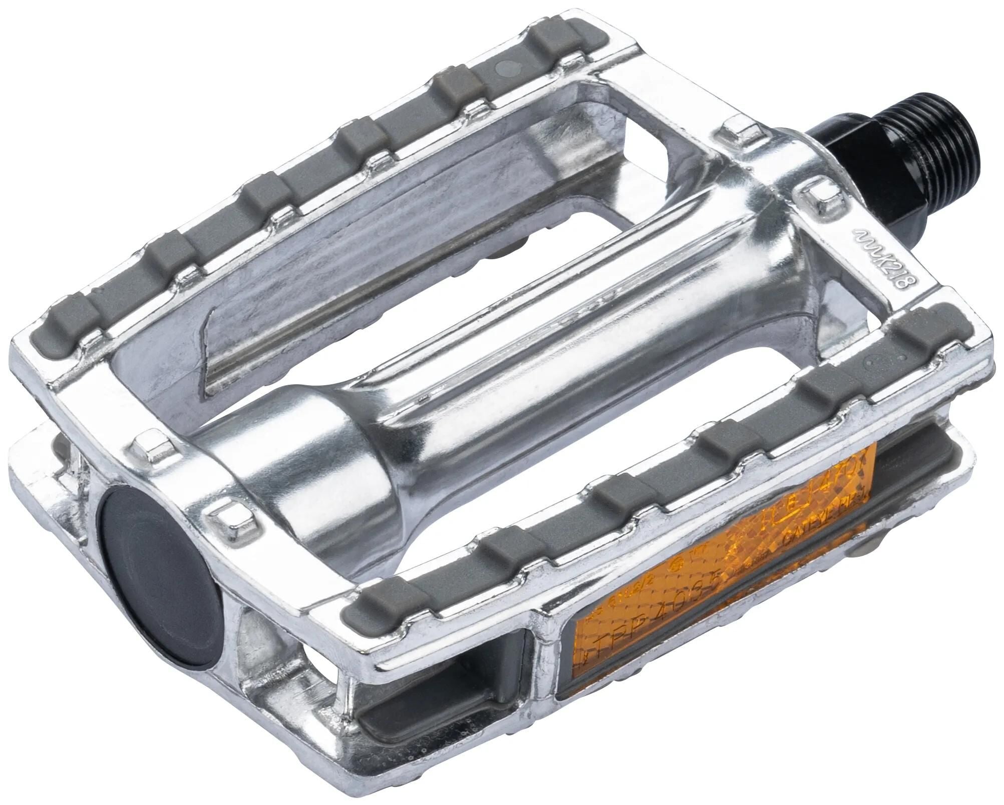 Pédalier Ergotec 658 9 16 avec réflecteur - gris argent