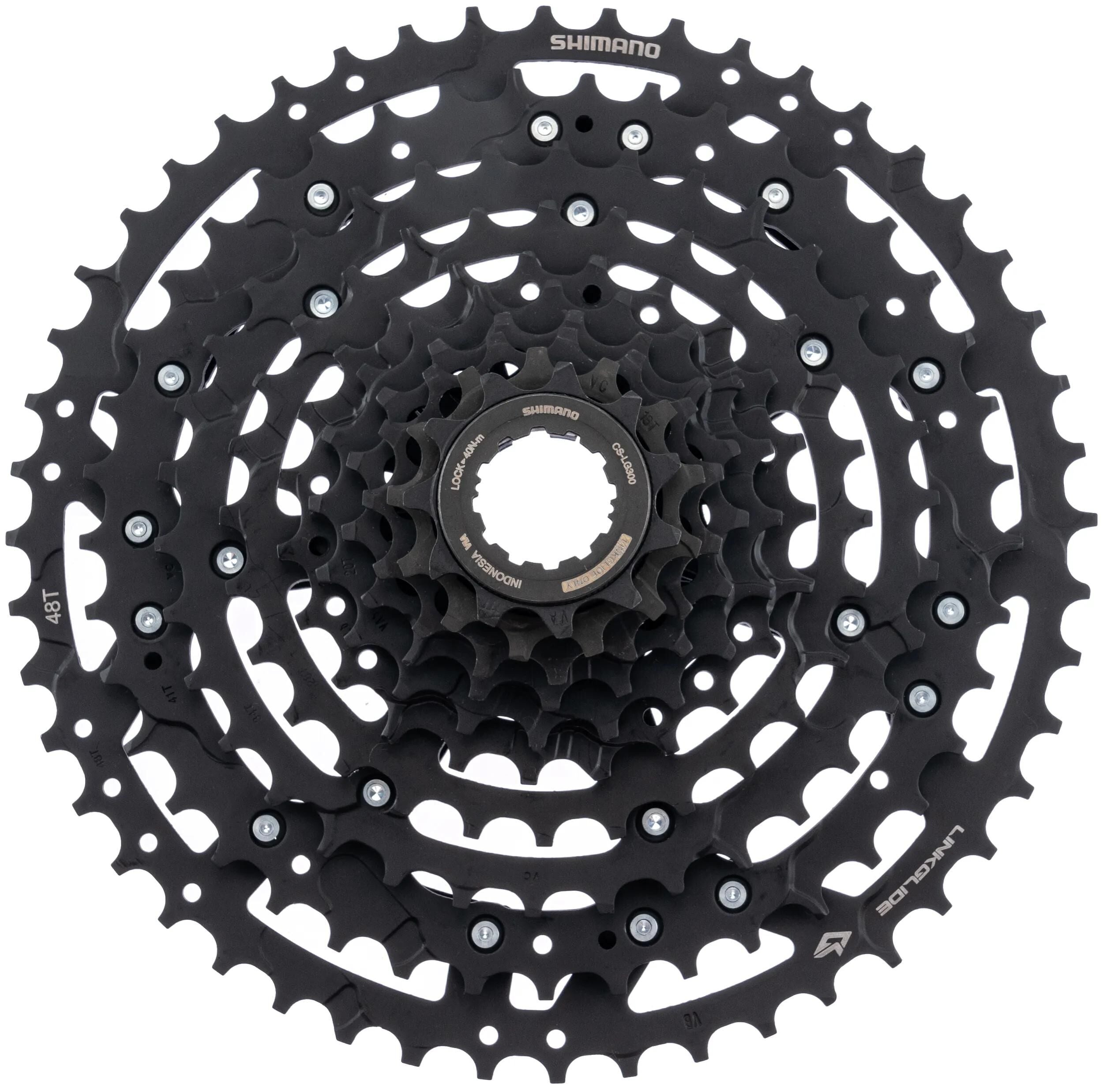 Shimano cassettekeuen 10v 11-48t cs-lg300 zwart