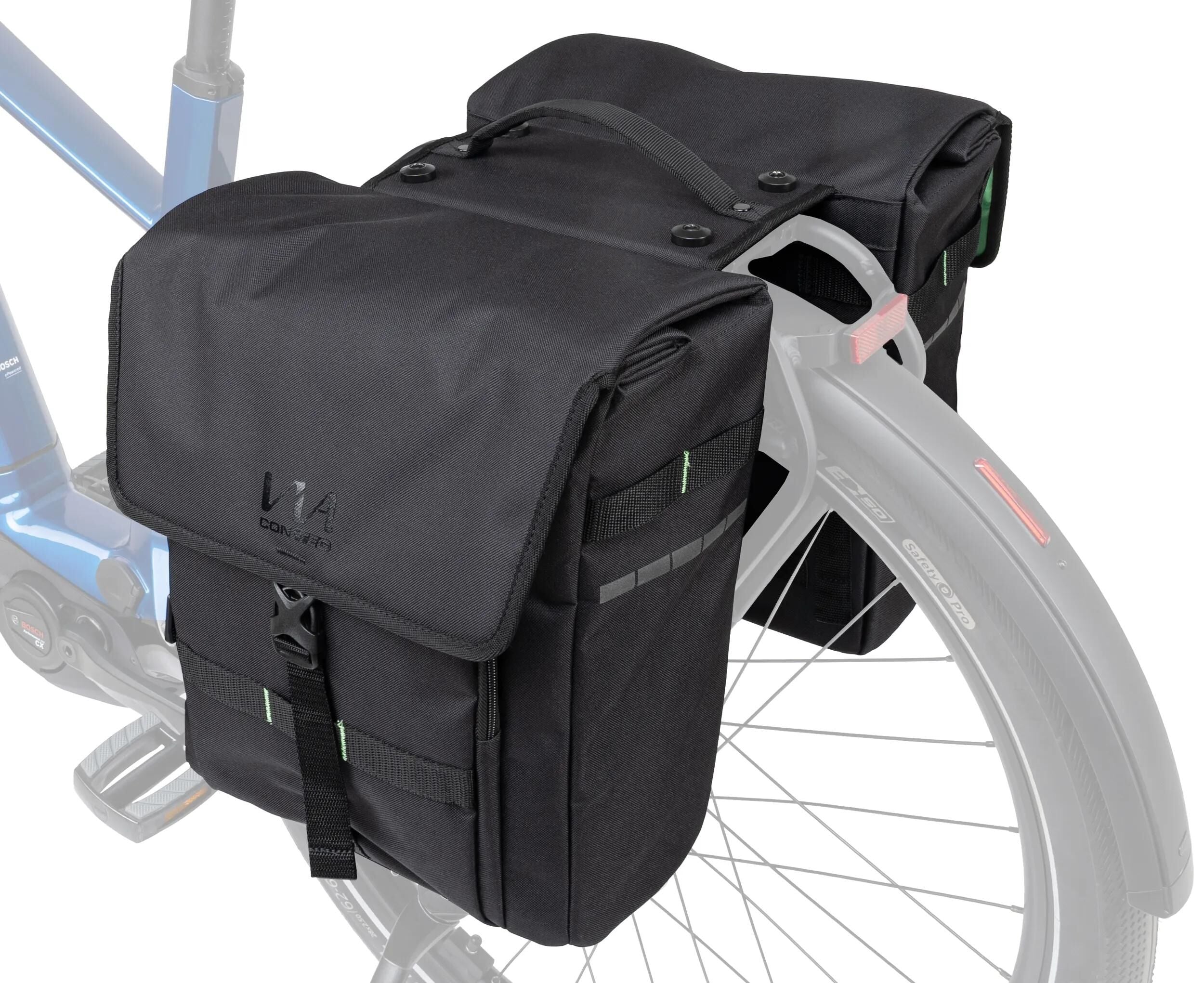 Contec doppeltasche via weekender ct twin bags via weeke rt black