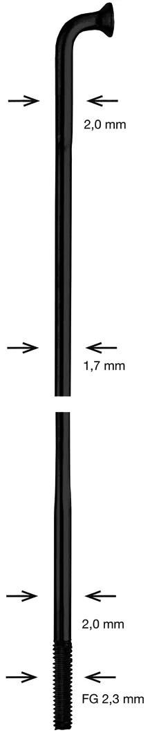Alpina speiche spoke sst db 2x1,7x2mm 272mm b