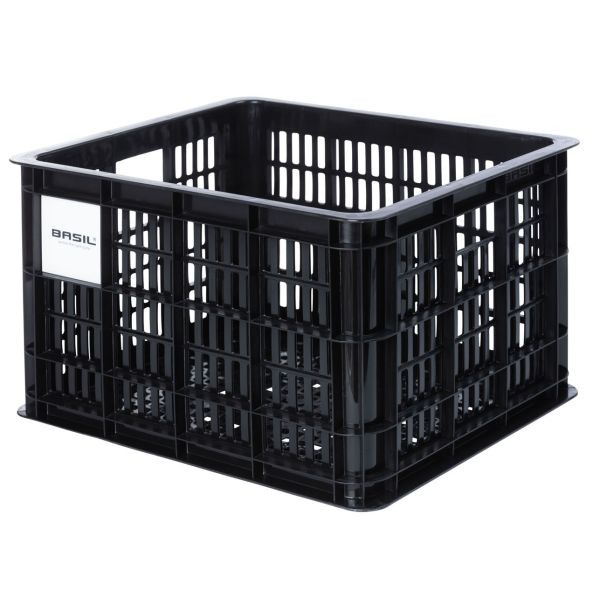 Caisse de vélo recyclée Basil Crate M 29,5 litres 35 x 45 x 25 cm - noir