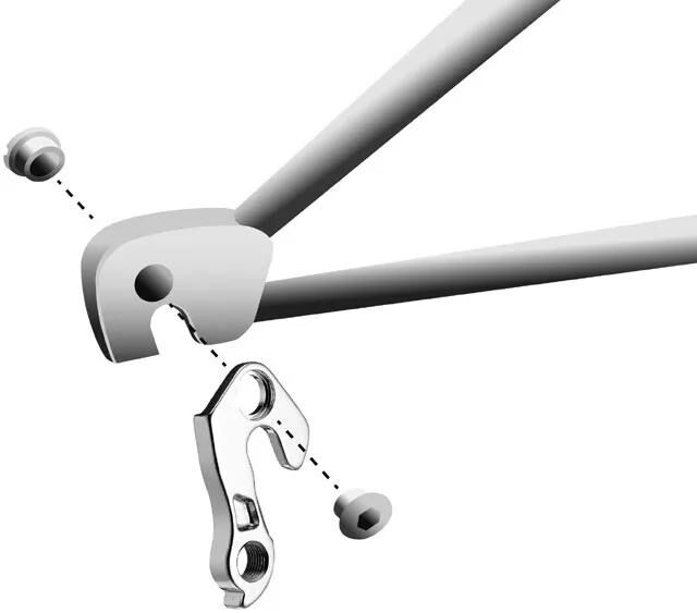 Union schaltauge dropout hg-258 incl. screws