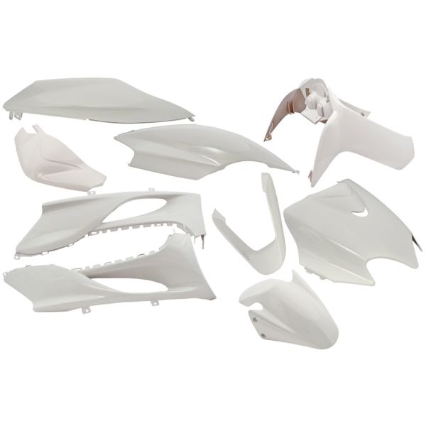 Edge 9-piece fairing kit for Yamaha Jog R MBK Mach G - metallic white